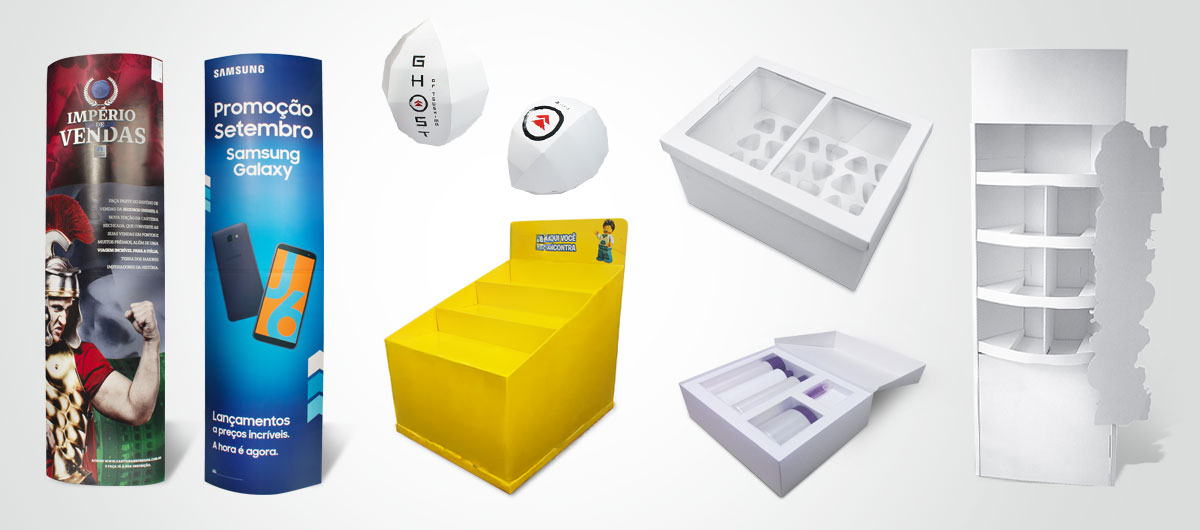 Exemplos de materiais promocionais