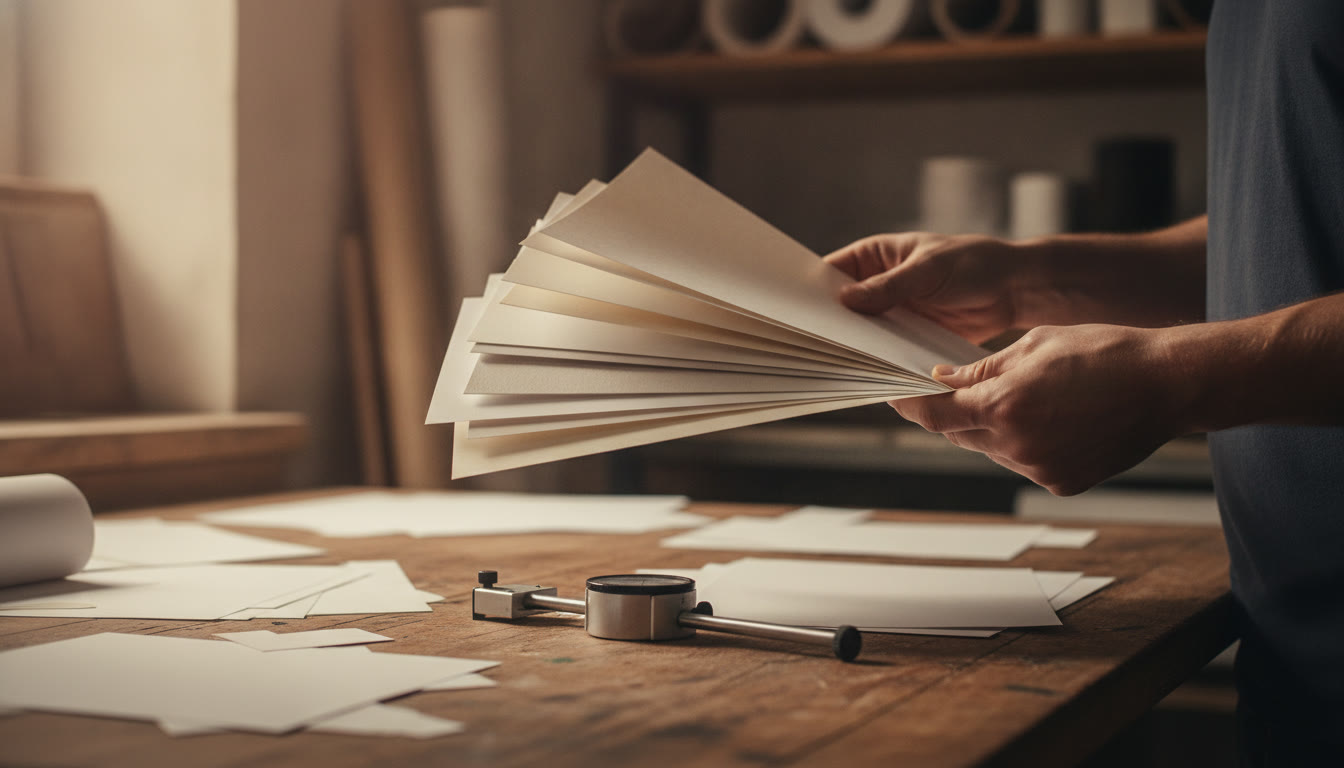 Gramatura de papel: guia completo com tabela de g/m² por aplicação